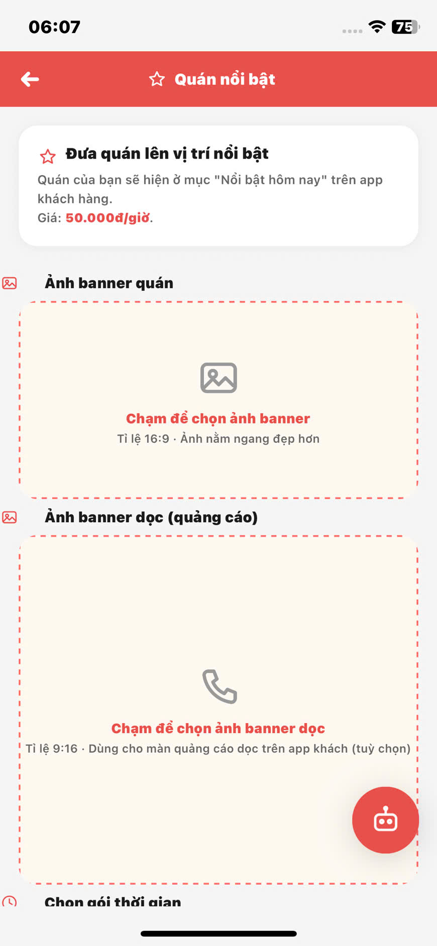 Banner quán nổi bật